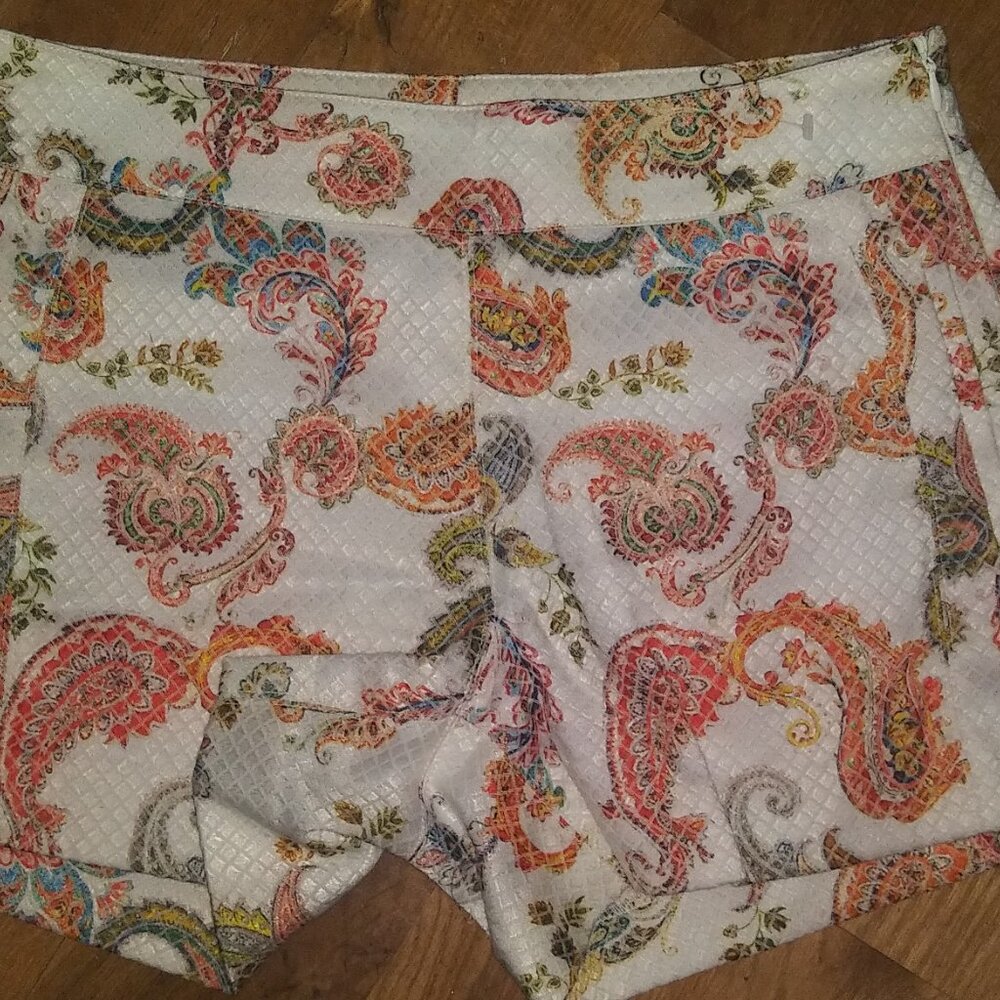 Paisley tailored shorts